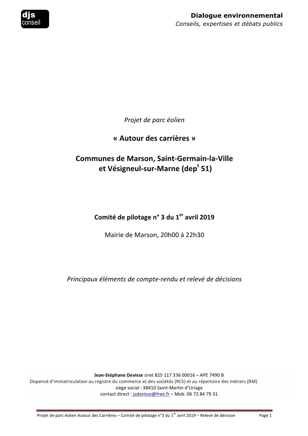 Autour Des Carrières » Communes De Marson, Saint-Germain-La-Ville Et