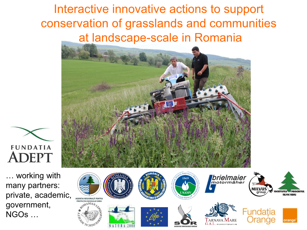 Interactive Innovative Actions to Support Conservation of Grasslands and Communities at Landscape-Scale in Romania