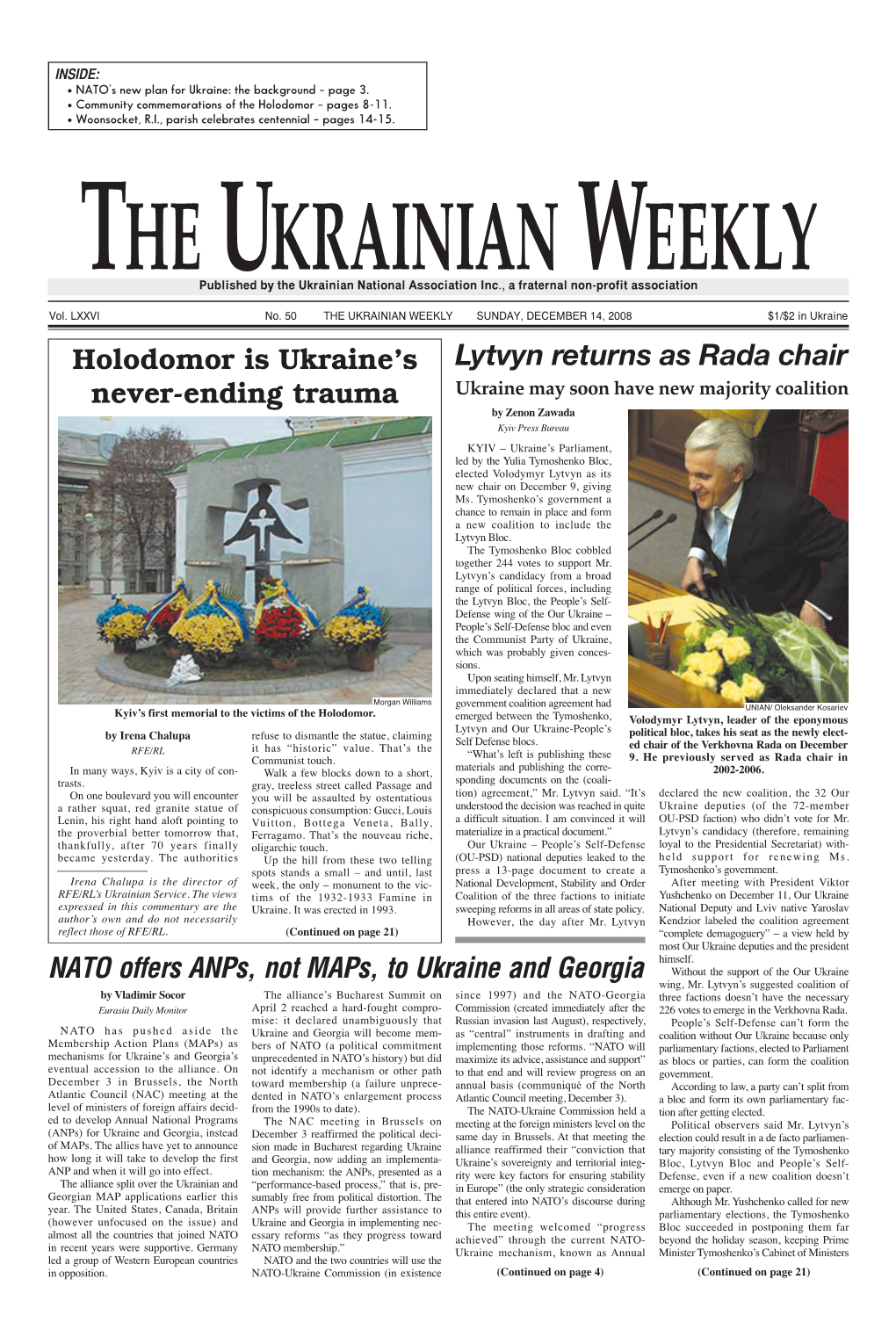 The Ukrainian Weekly 2008, No.50