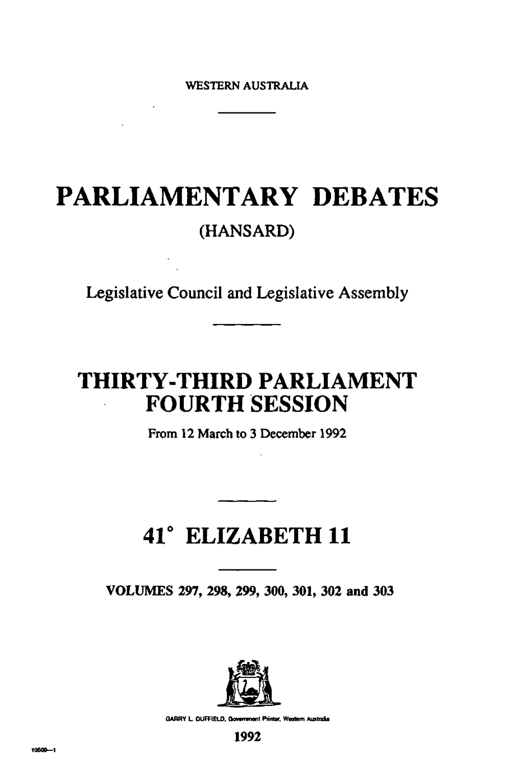 Parliamentary Debates (Hansard)