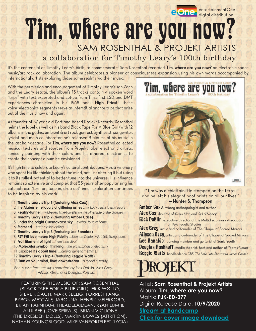 Sam Rosenthal & Projekt Artists