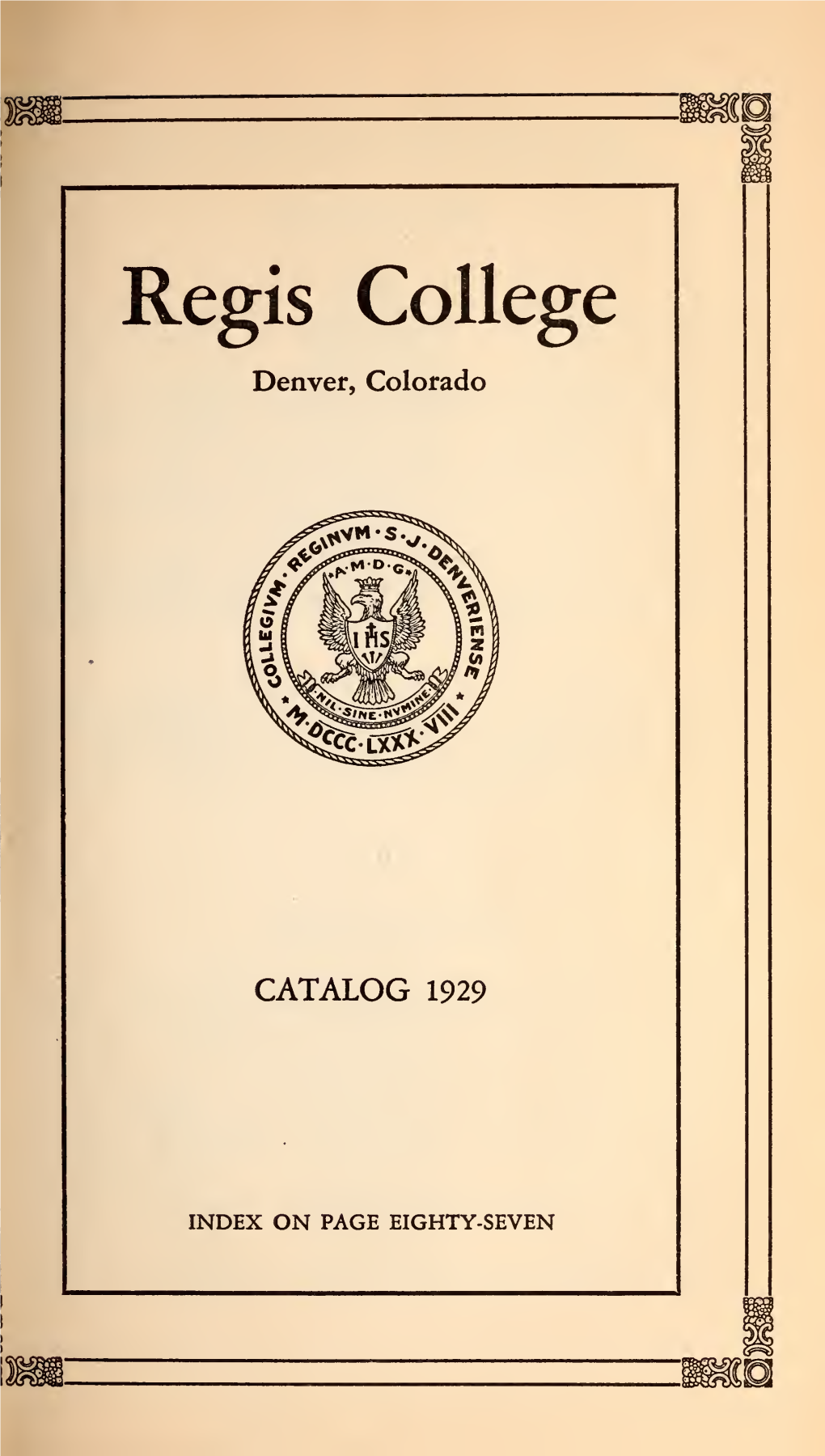 Regis College Catalog