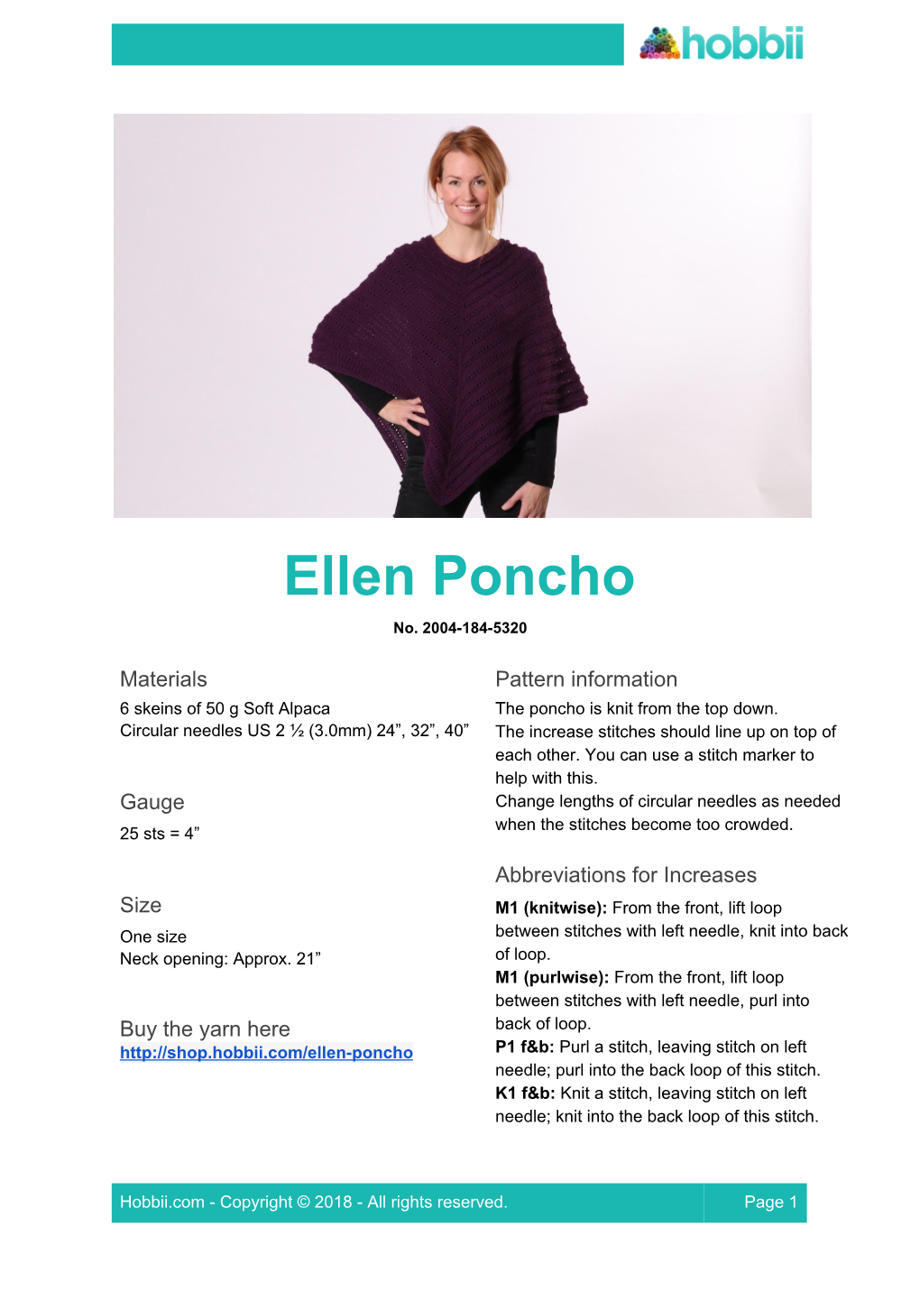 Ellen Poncho No