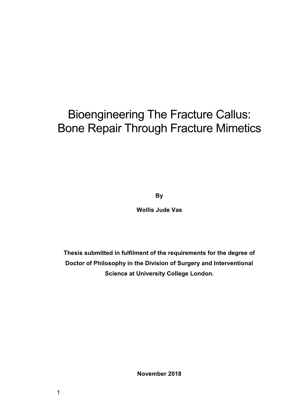 Bioengineering the Fracture Callus: Bone Repair Through Fracture Mimetics