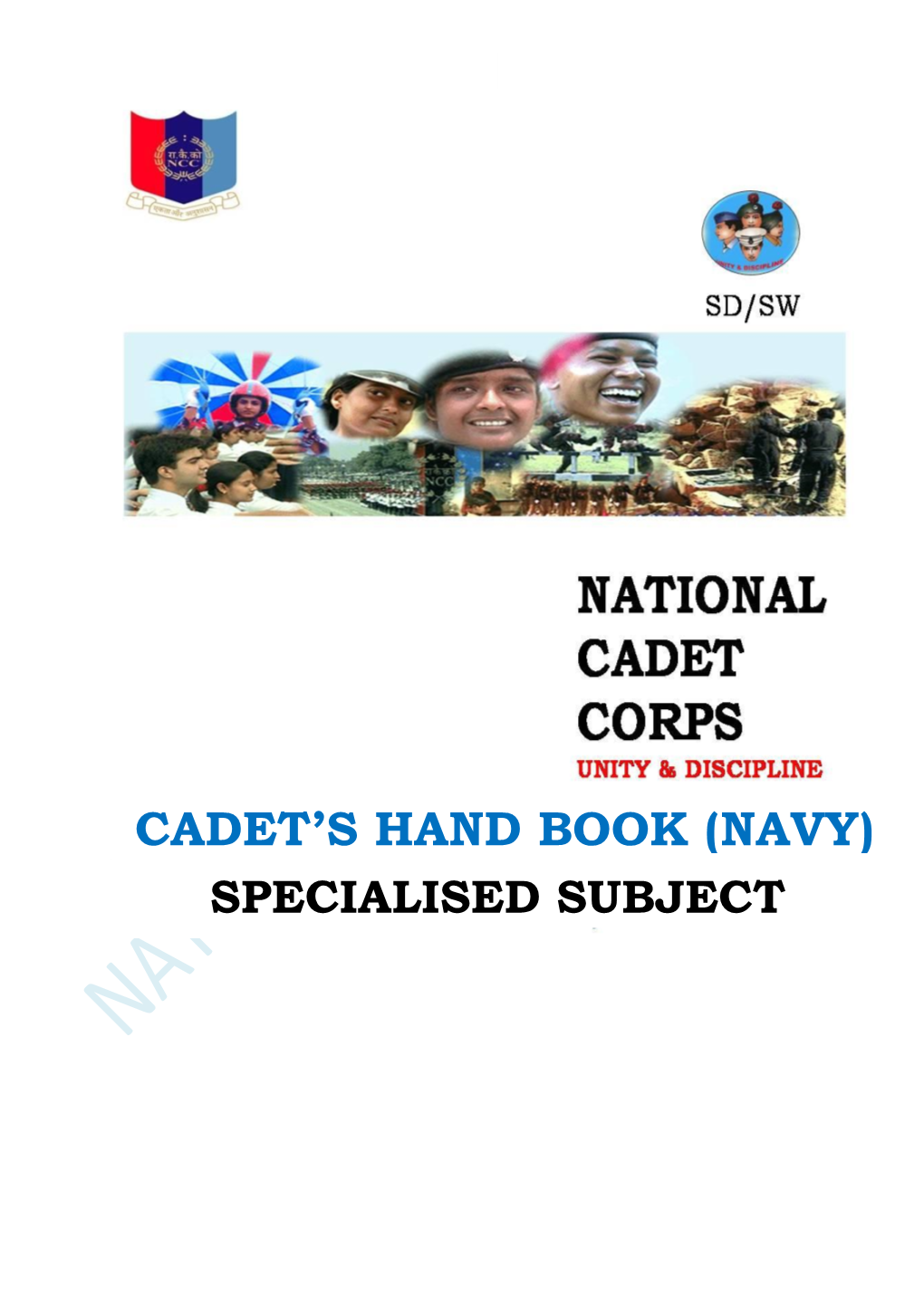 Cadet's Hand Book (Navy)