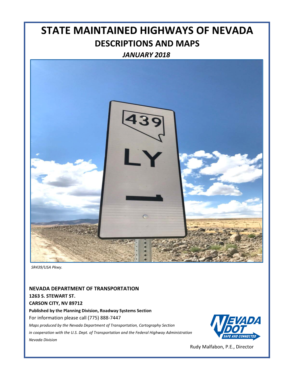 State Maintained Highways of Nevada Descriptions and Maps January 2018
