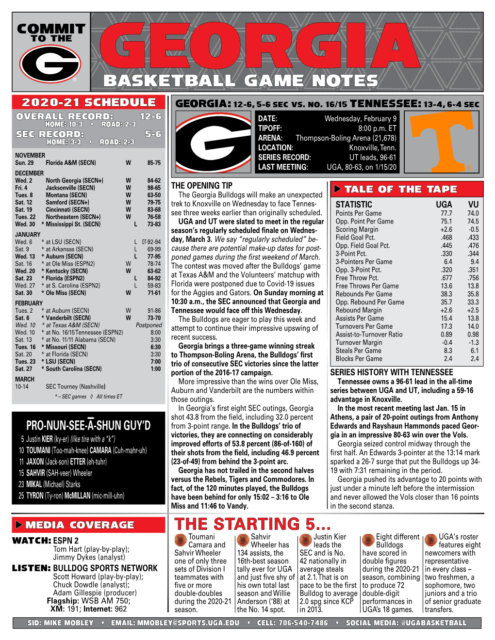 Basketball Game Notes