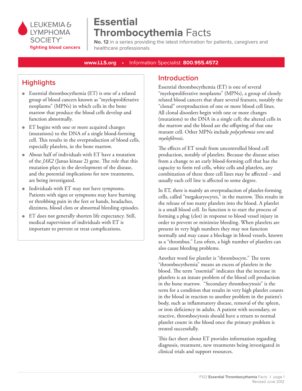 Essential Thrombocythemia Facts No