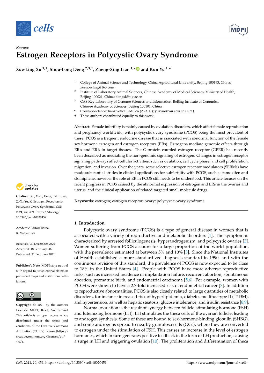 Estrogen Receptors in Polycystic Ovary Syndrome