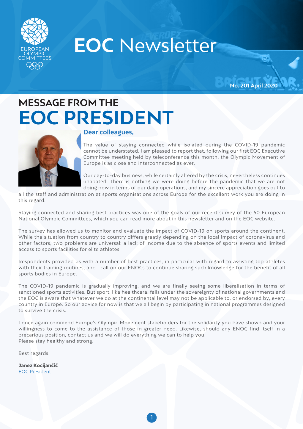 EOC PRESIDENT EOC Newsletter