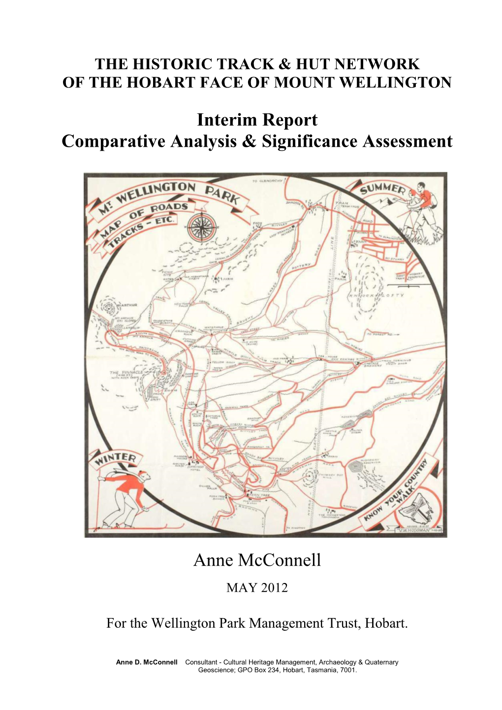Wellington Park Historic Tracks and Huts Network Comparative Analysis