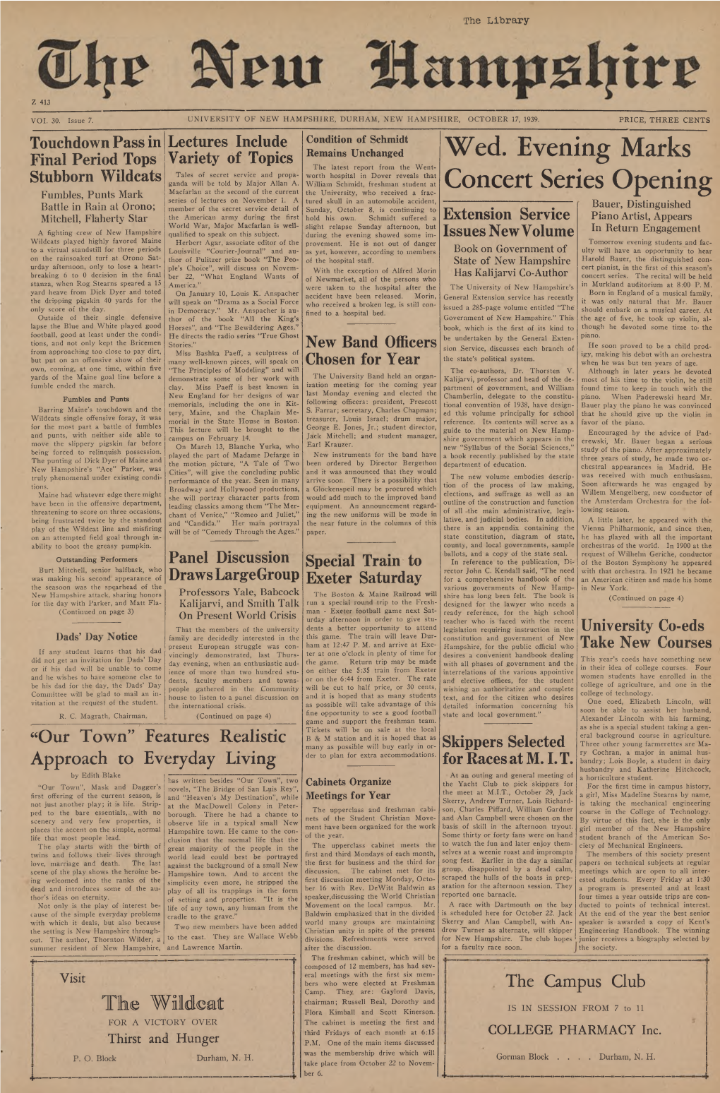 The Wildcat Line and Misfiring There Is an Appendix Containing the Vienna Philharmonic, and Since Then, Will Be of “Comedy Through the Ages.” Paper