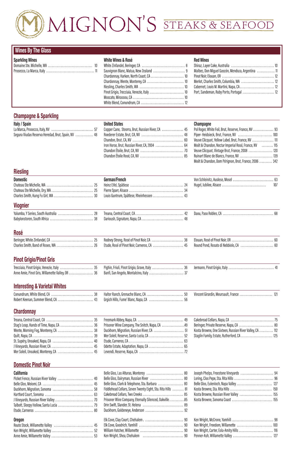 View Wine List