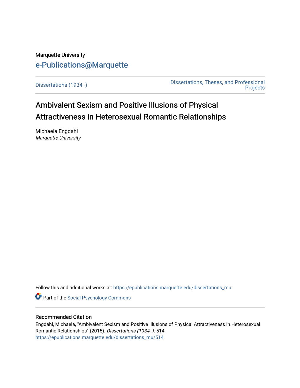 Ambivalent Sexism and Positive Illusions of Physical Attractiveness in Heterosexual Romantic Relationships