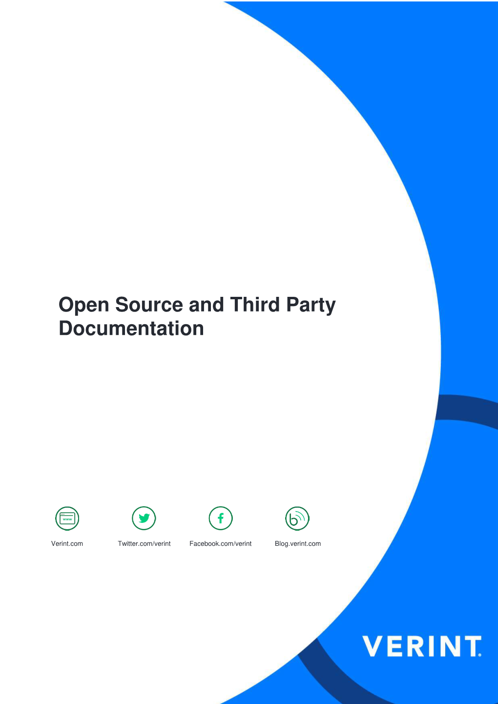 Open Source and Third Party Documentation