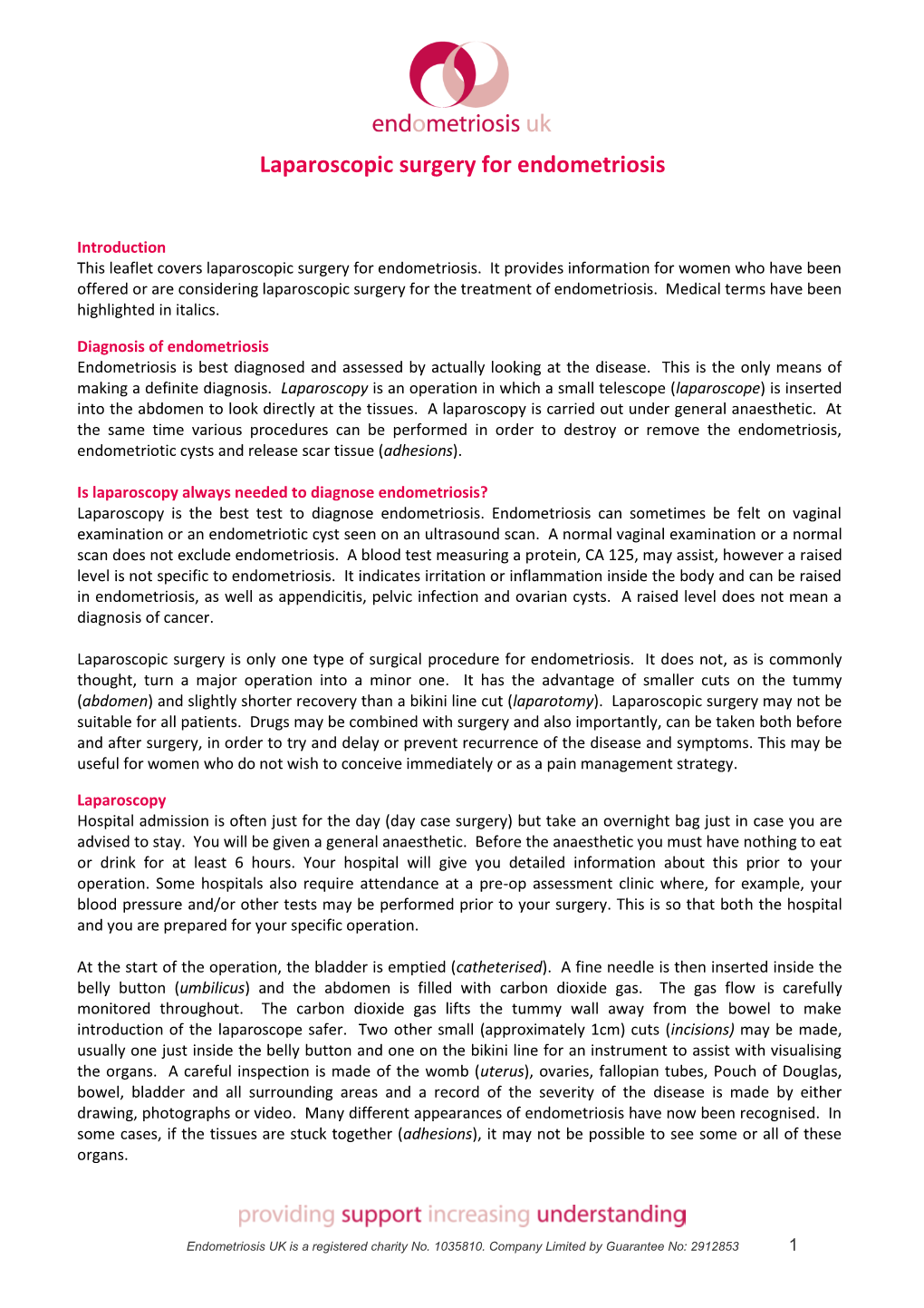 Laparoscopic Surgery for Endometriosis