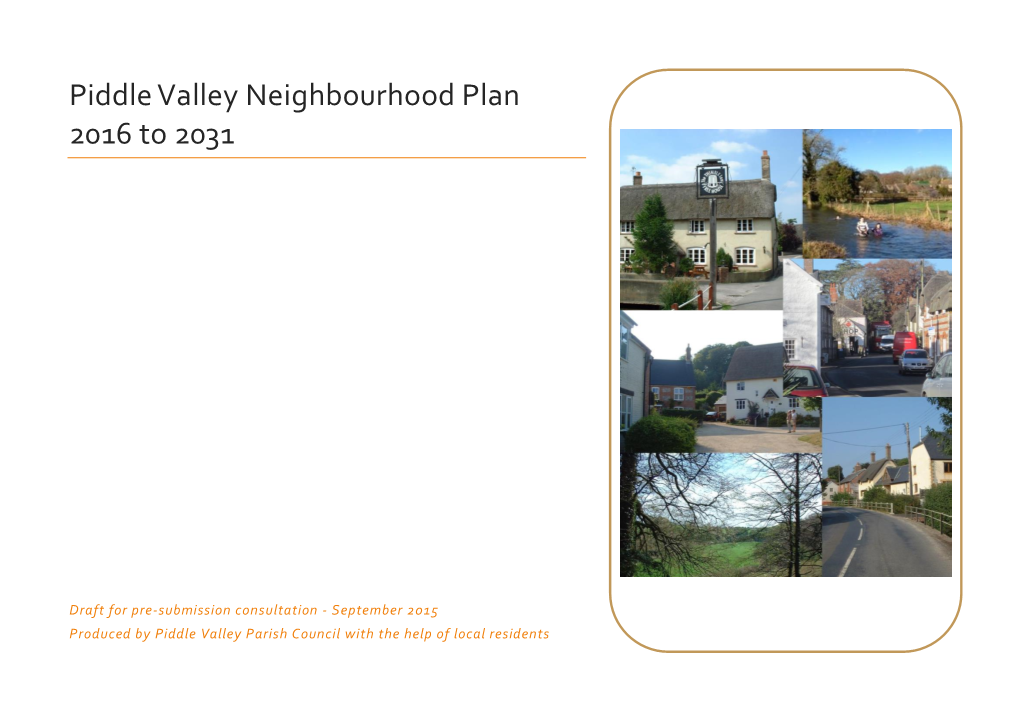 Piddle Valley Neighbourhood Plan Final Pre-Sumission Consultation Draft