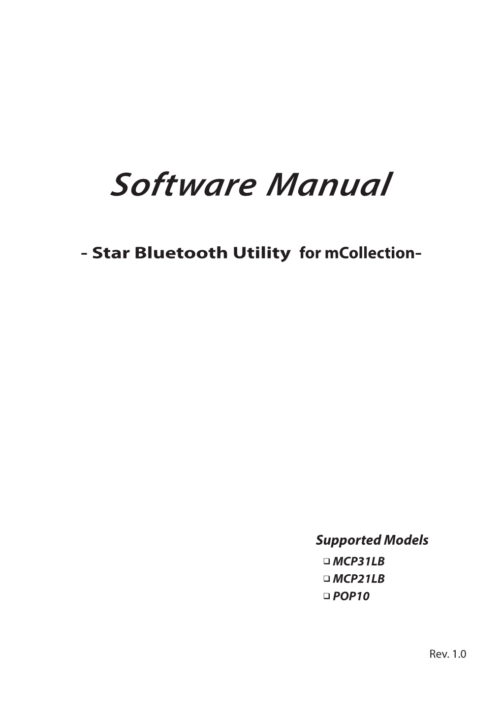 Bluetooth Setting Utility for Mcollection