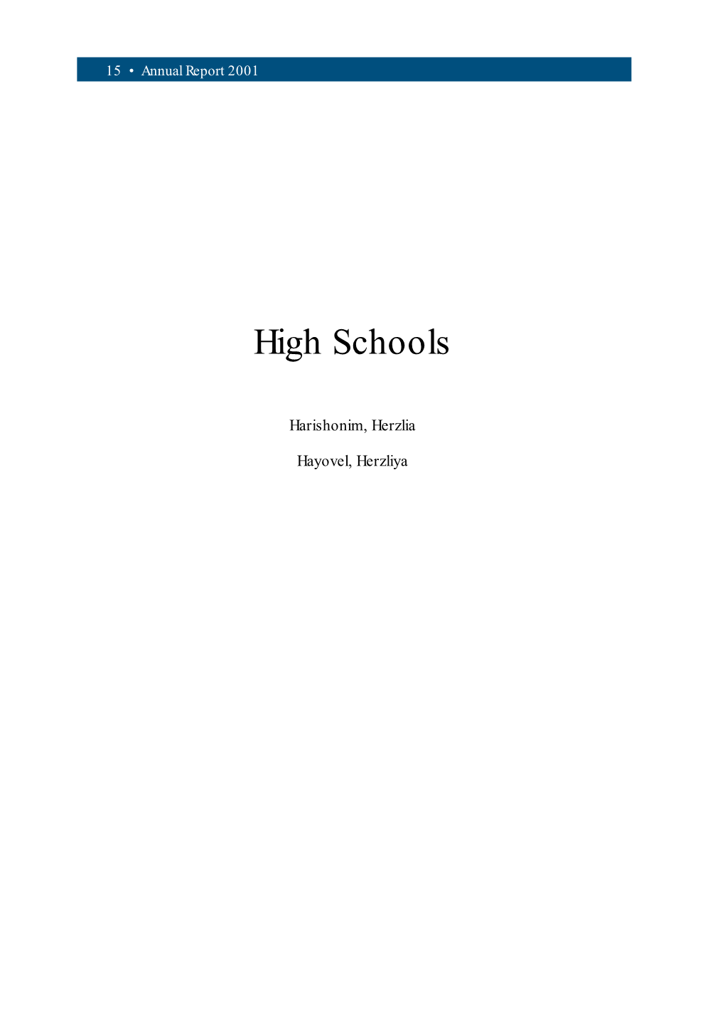 High Schools