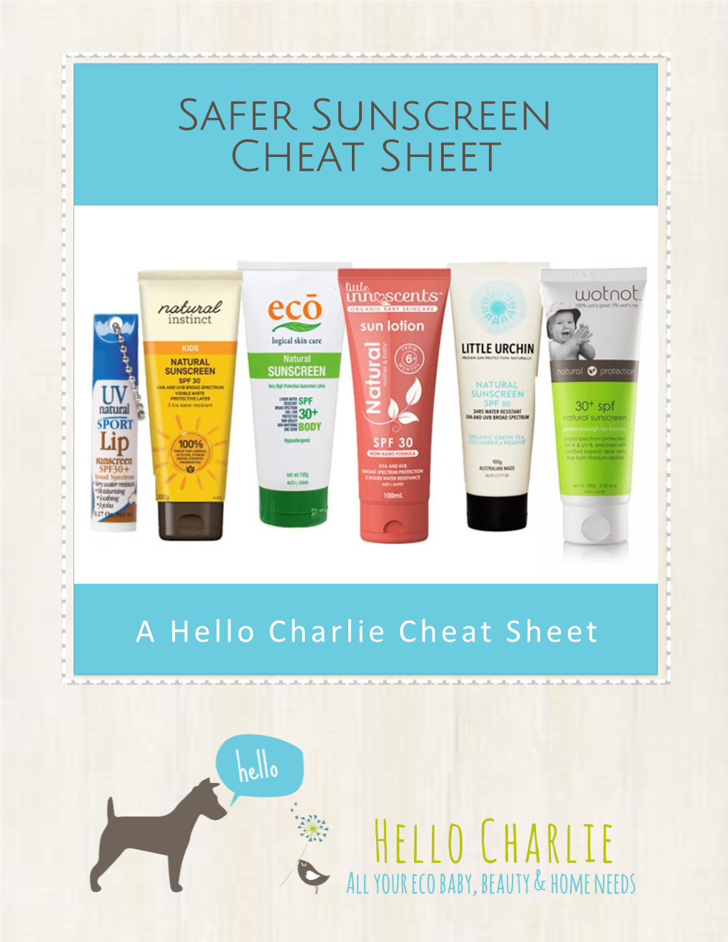 Hello Charlie Cheat Sheet