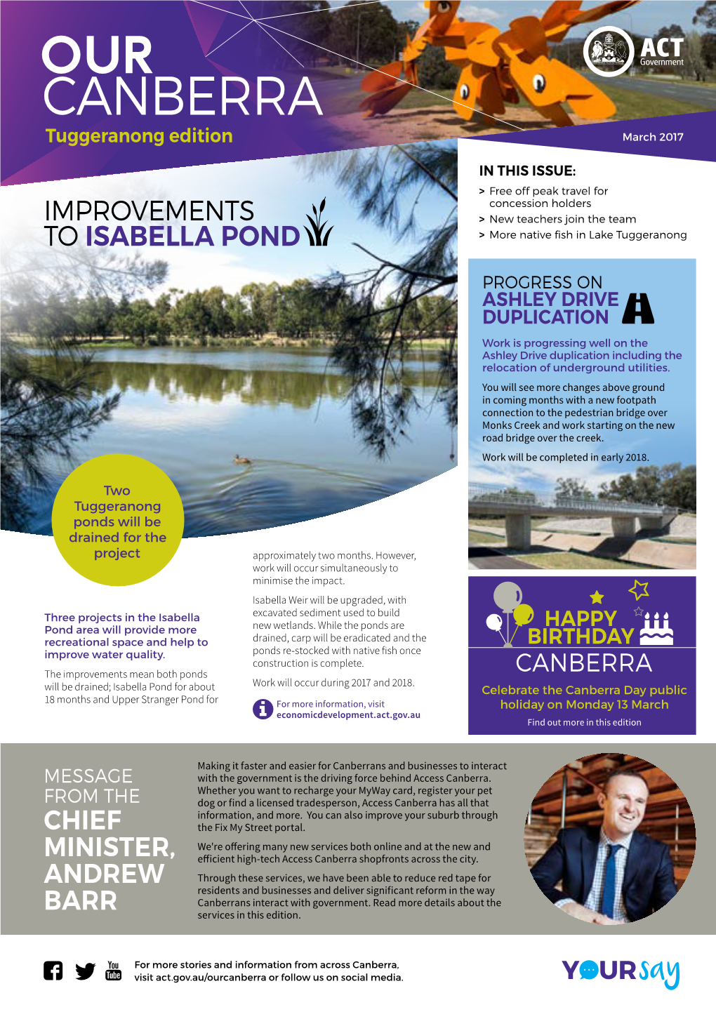 Our Canberra Newsletter