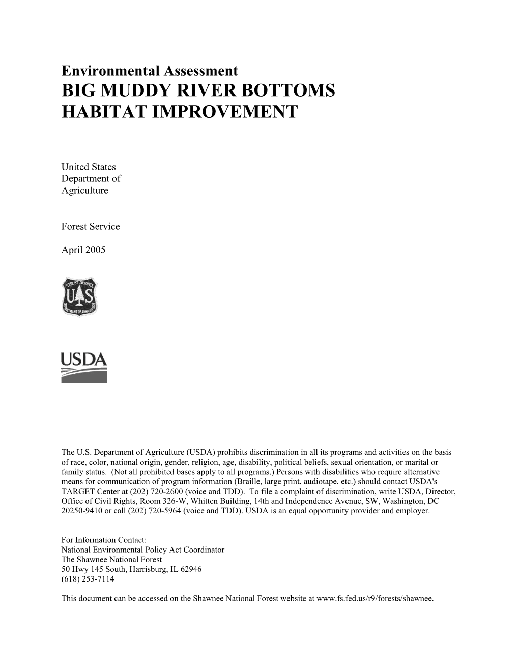 Big Muddy River Bottoms Habitat Improvement