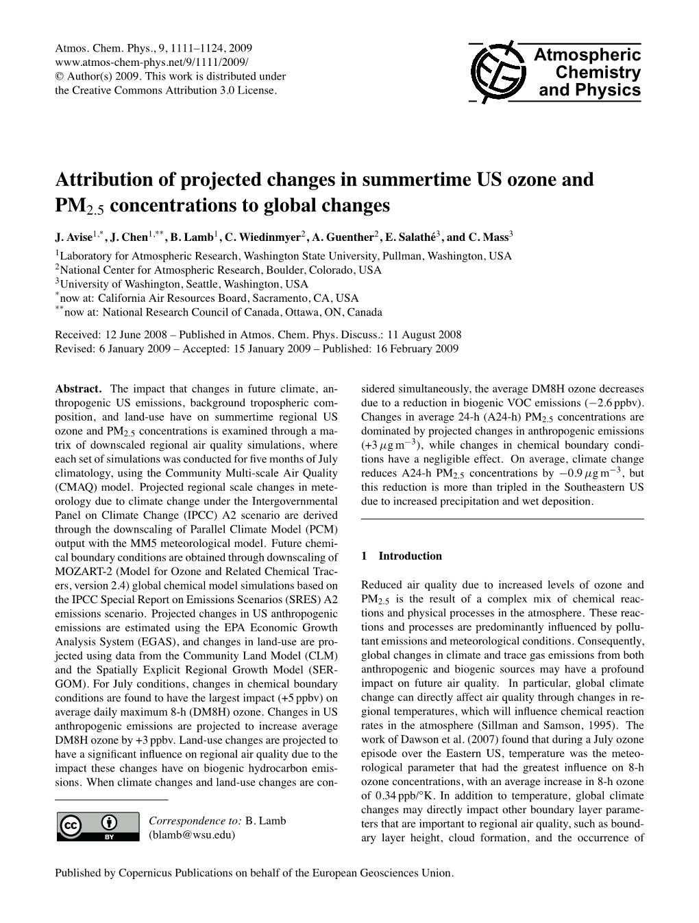 Attribution of Projected Changes in Summertime US Ozone and PM2.5 Concentrations to Global Changes