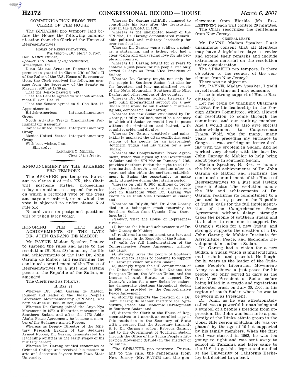 Congressional Record—House H2172