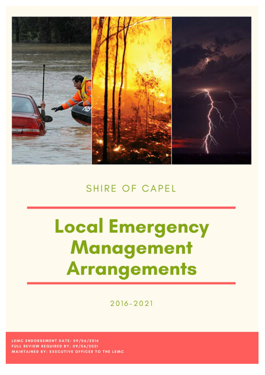Local Emergency Management Arrangements Version 1.1 Page 1 of 73 Page Intentionally Left Blank