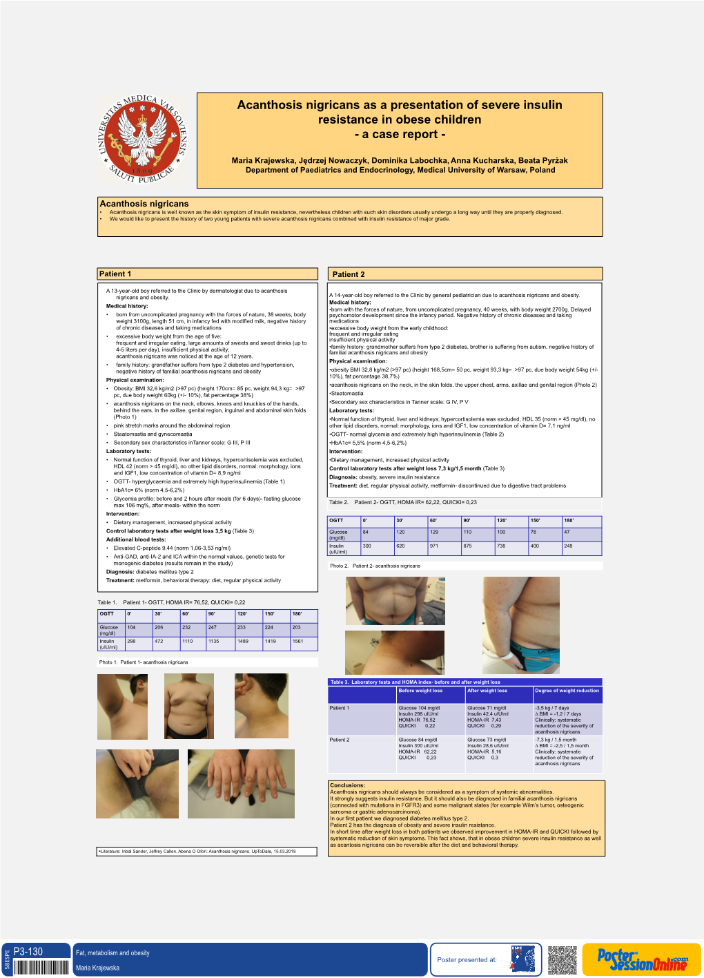 Acanthosis Nigricans As a Presentation of Severe Insulin