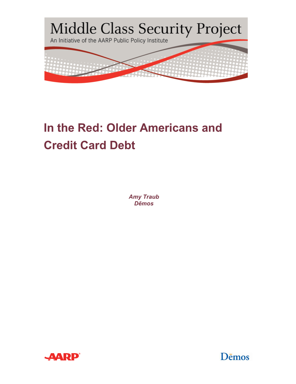 Older Americans and Credit Card Debt