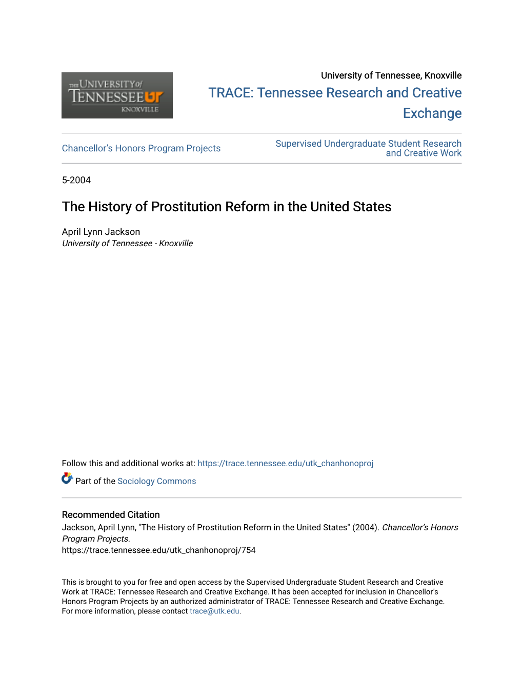 The History of Prostitution Reform in the United States