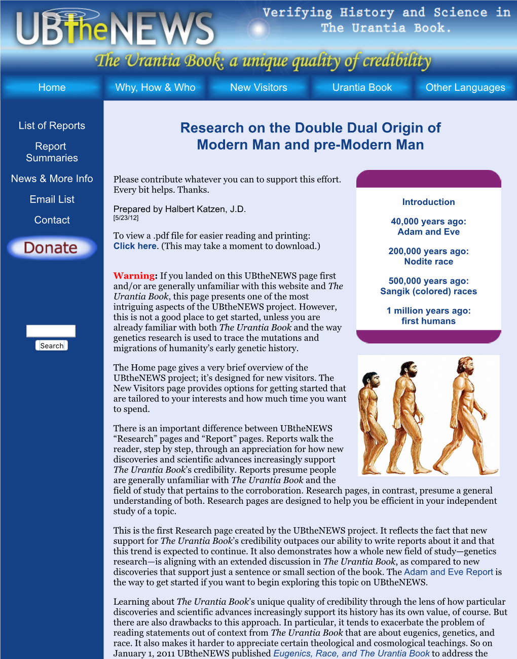 Research on the Double Dual Origin of Modern Man And