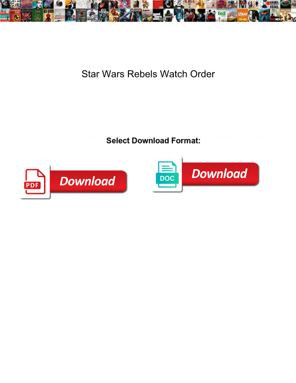 Star Wars Rebels Watch Order