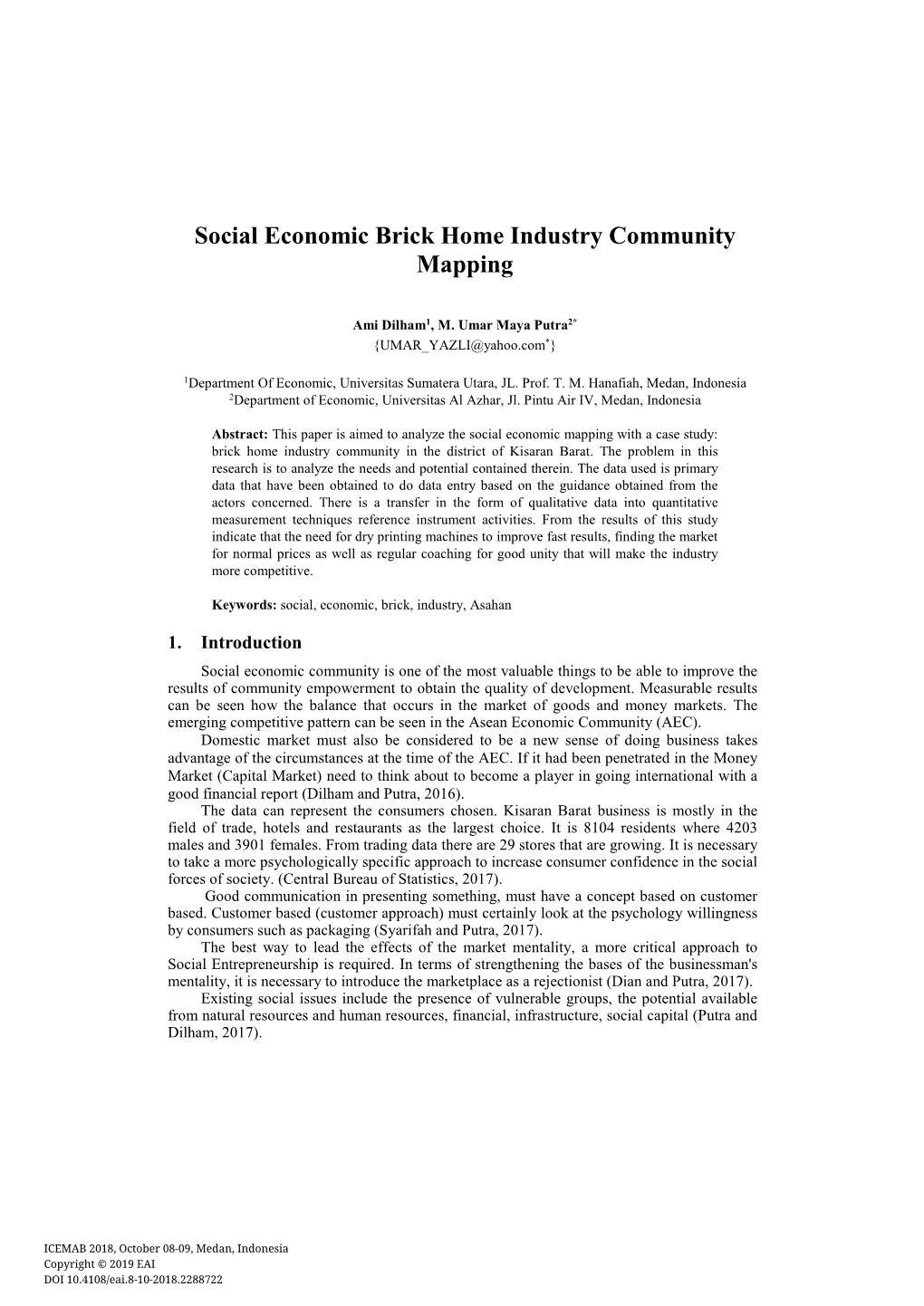 Social Economic Brick Home Industry Community Mapping