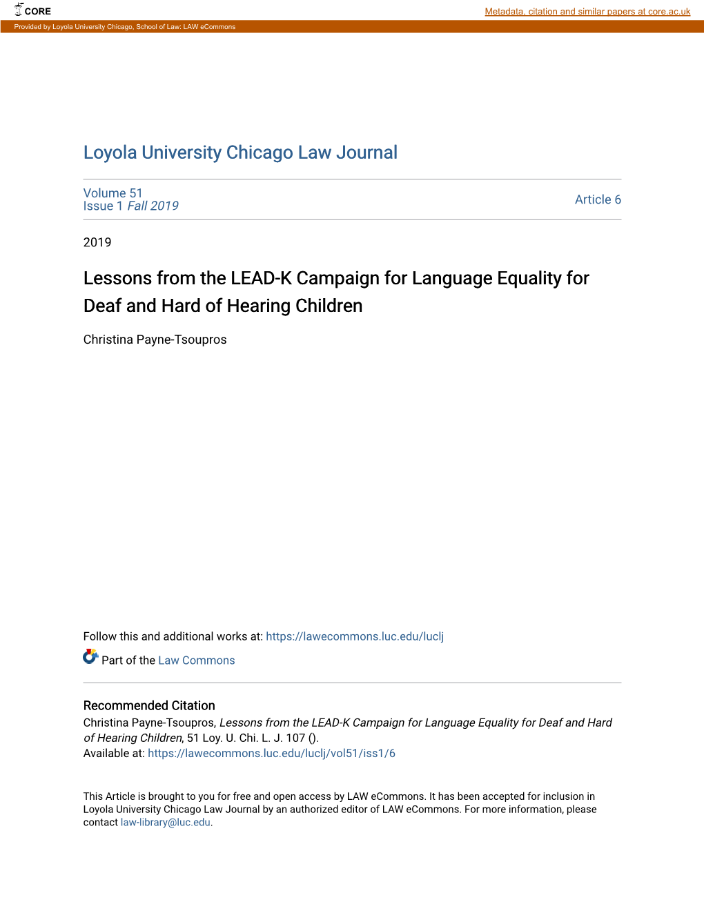 Lessons from the LEAD-K Campaign for Language Equality for Deaf and Hard of Hearing Children