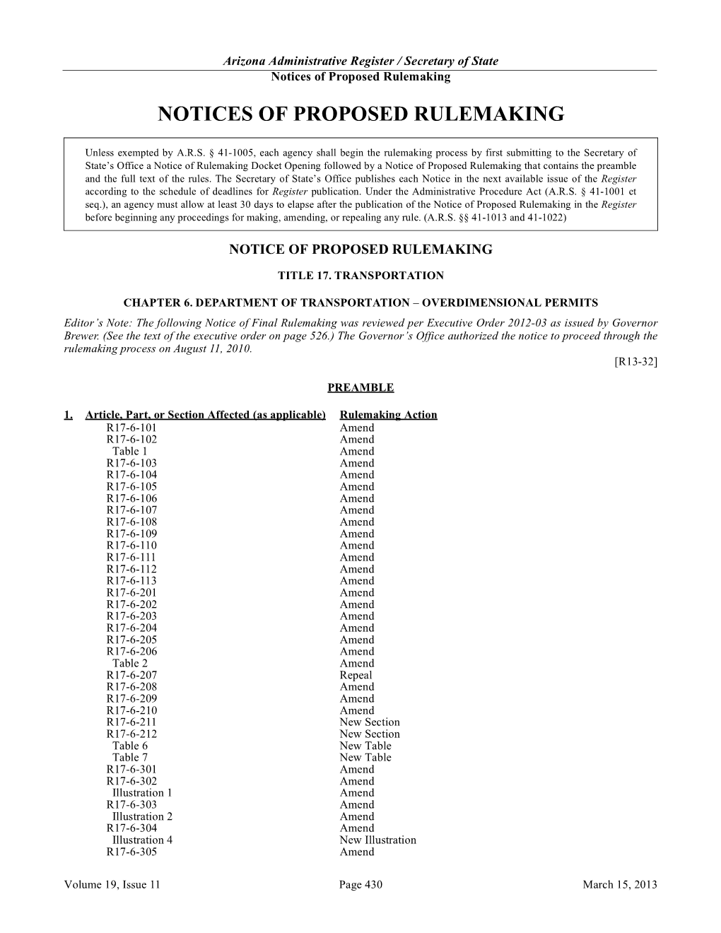 Notices of Proposed Rulemaking NOTICES of PROPOSED RULEMAKING