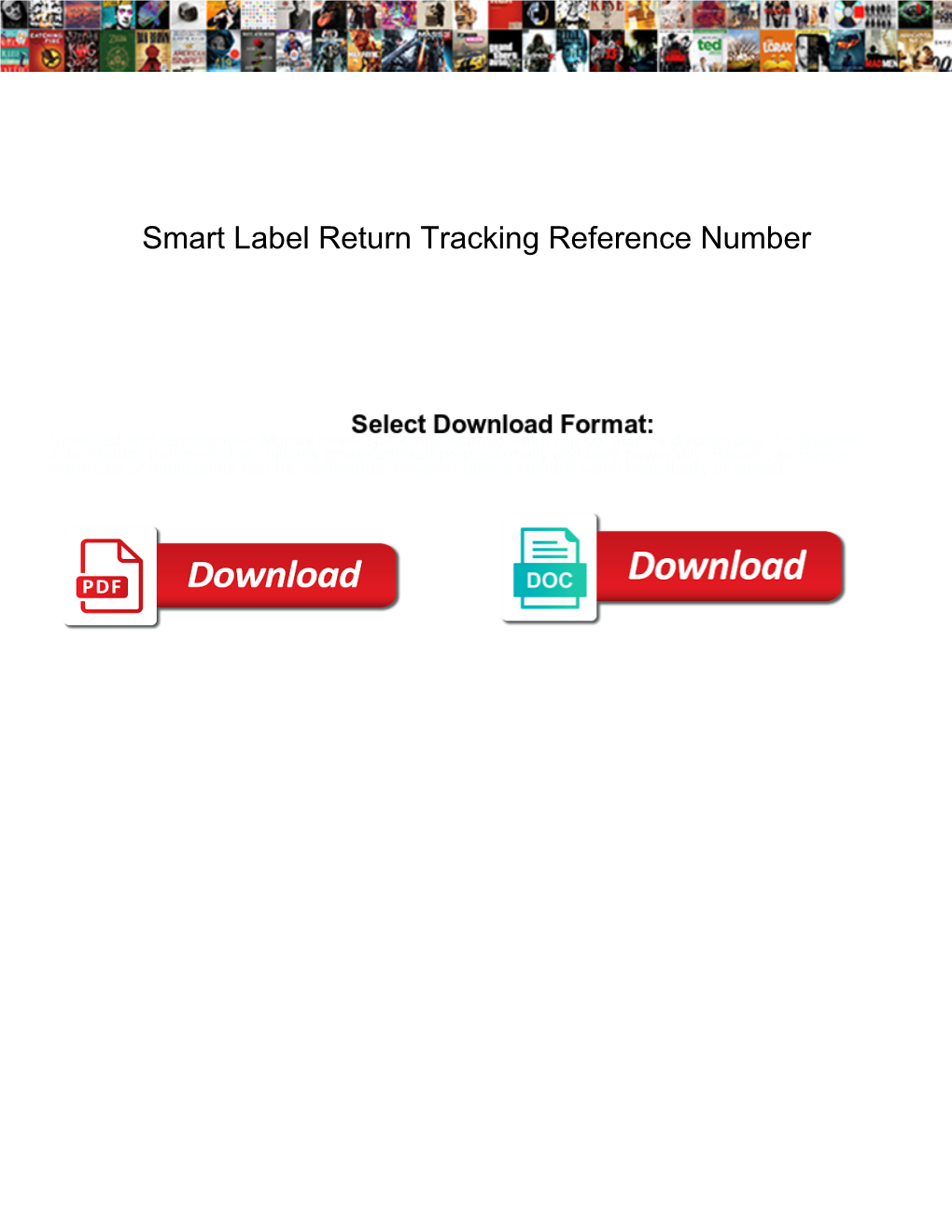 Smart Label Return Tracking Reference Number