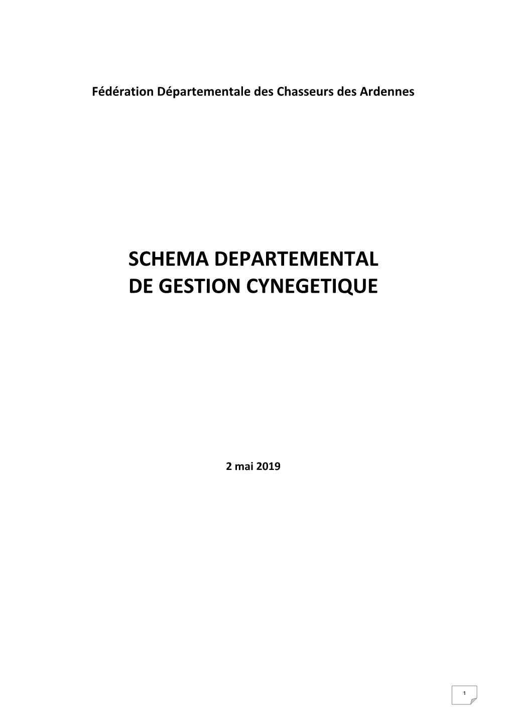 Schema Departemental De Gestion Cynegetique