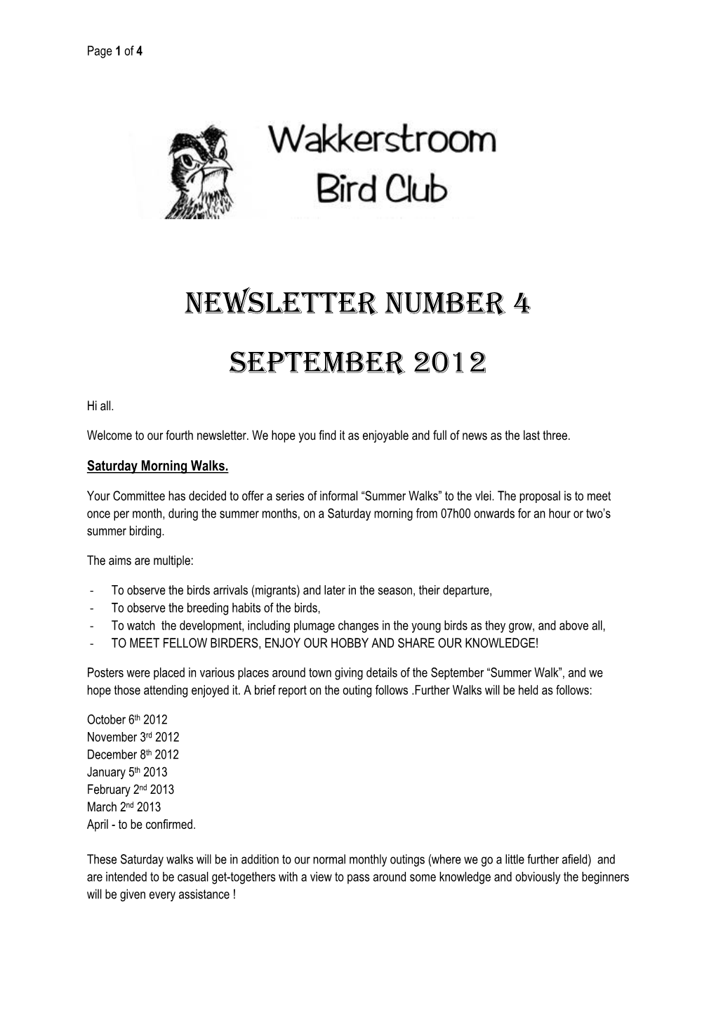 Newsletter No 4