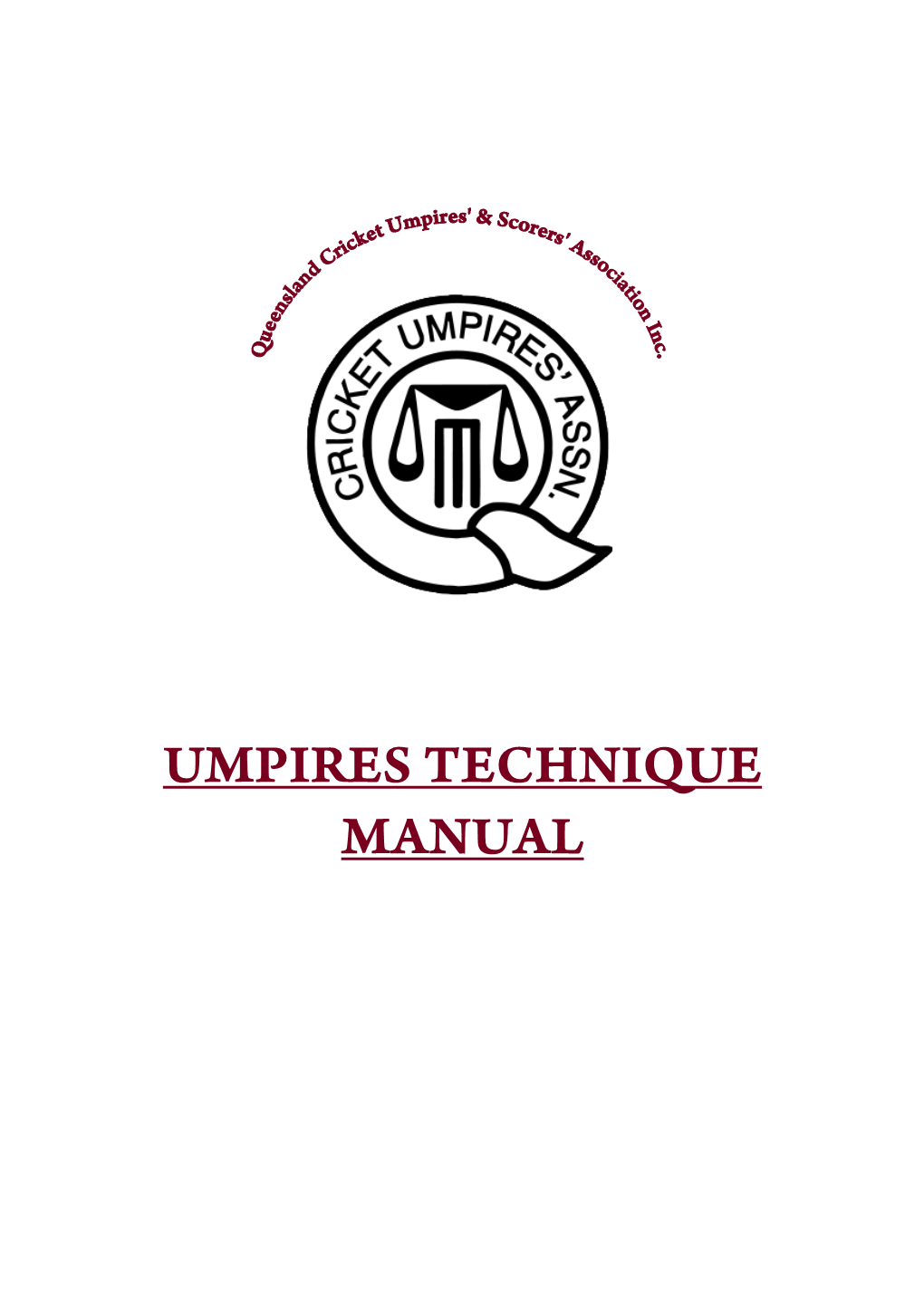 Umpires Technique Manual