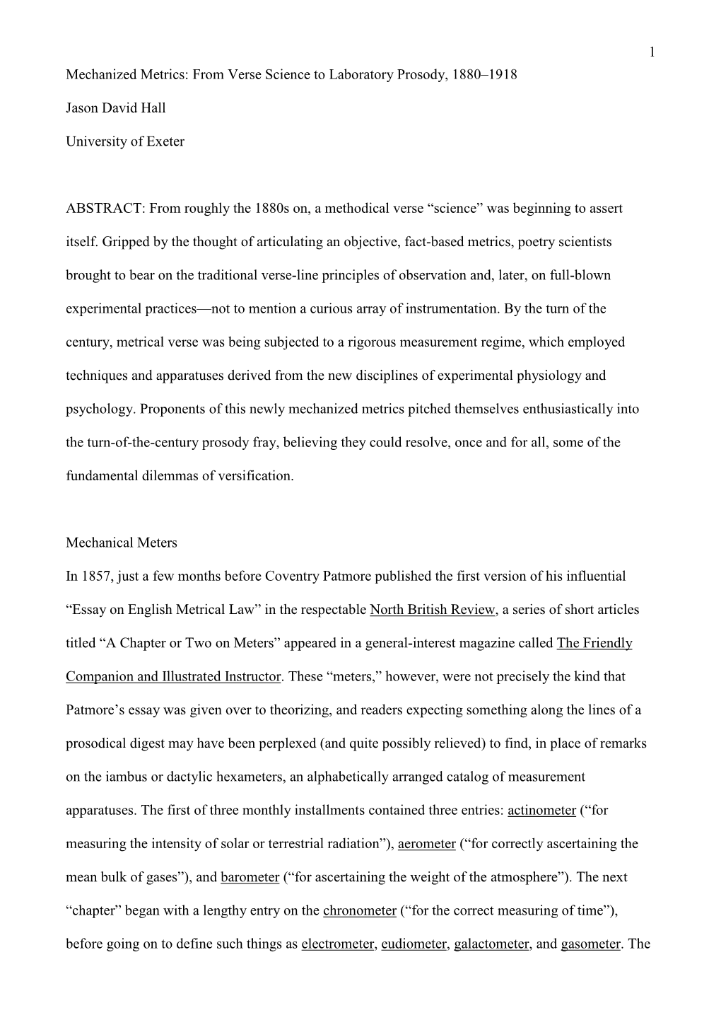 Victorian Metrics and Mechanized Scansion