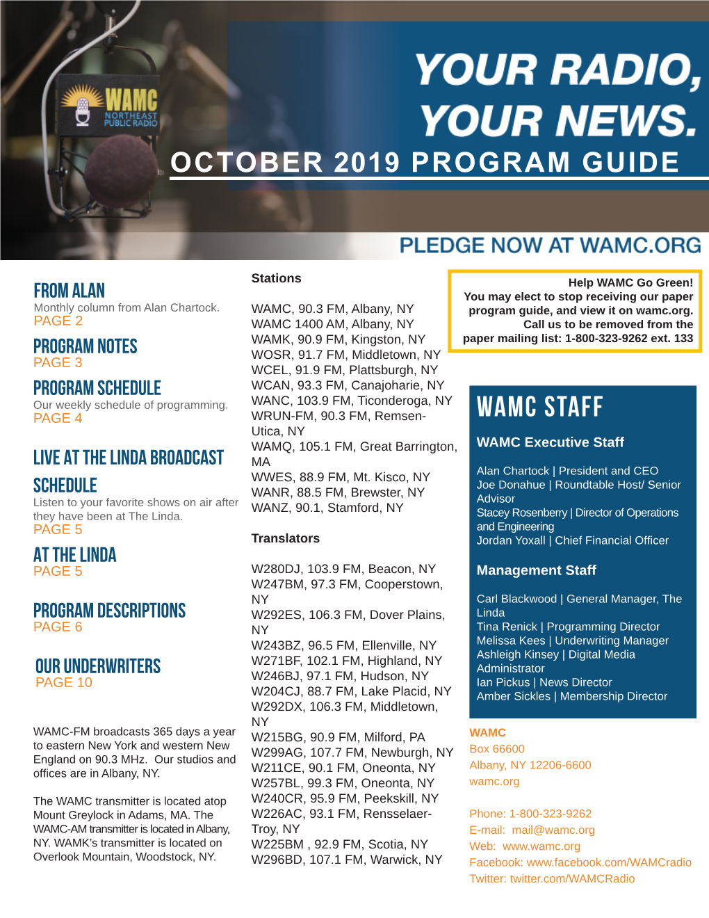 October 2019 Program Guide