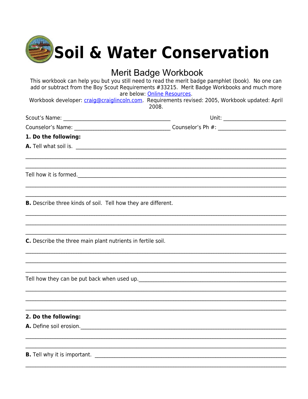 Soil and Water Conservation