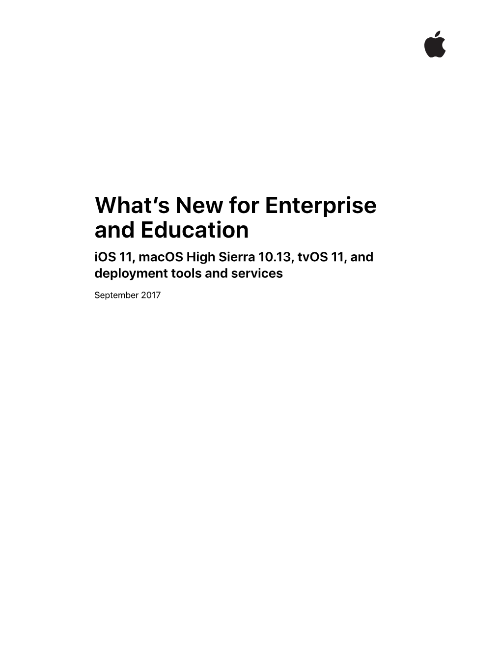 What's New for Enterprise and Education September 2017