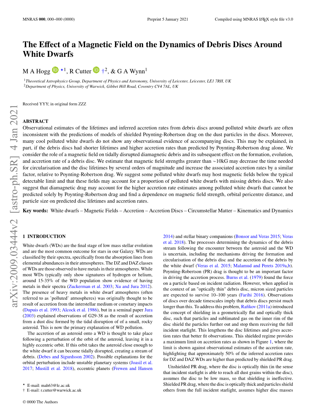 Arxiv:2009.03444V2 [Astro-Ph.SR] 4 Jan 2021 Longer Than This