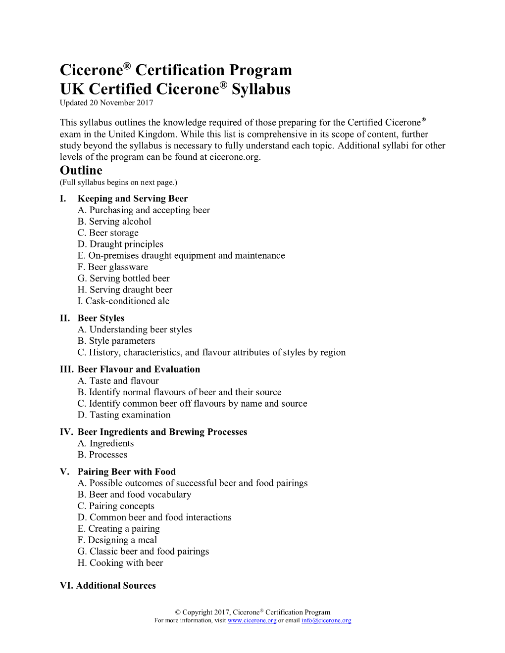 Knowledge Areas Outline