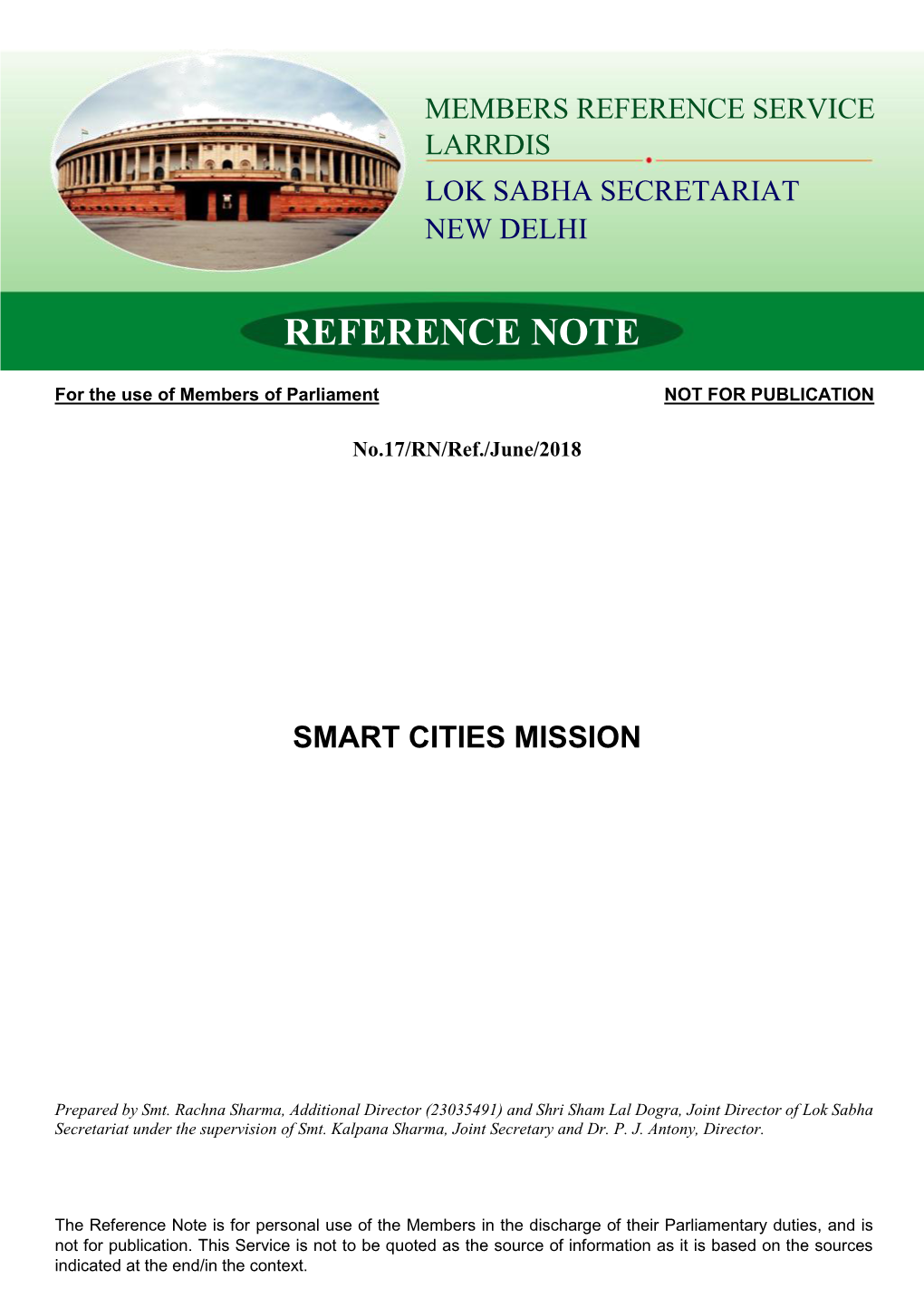 Smart Cities Mission