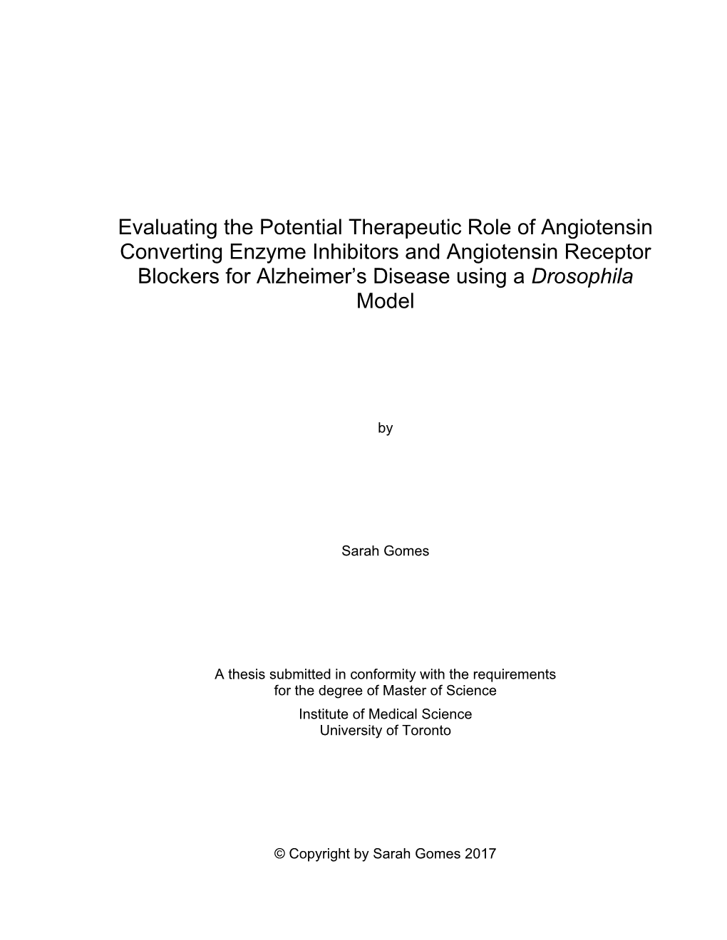 Evaluating the Potential Therapeutic Role of Angiotensin Converting