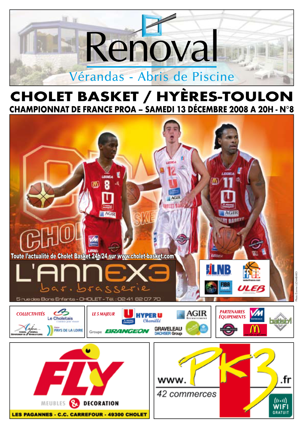 Cholet Basket / Hyères-Toulon Championnat De France Proa – Samedi 13 Décembre 2008 a 20H - N°8